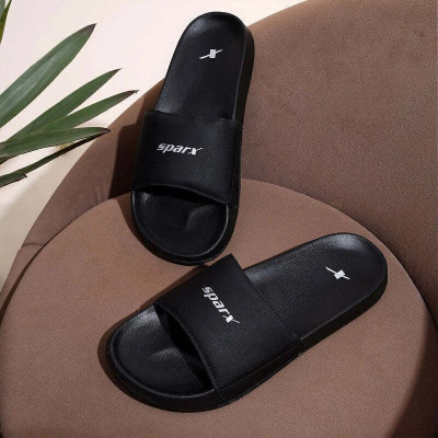 Sparx Men Slides(Black , 8)