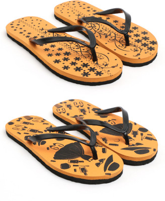 Indrawati Women Flip Flops(Multicolor , 6)