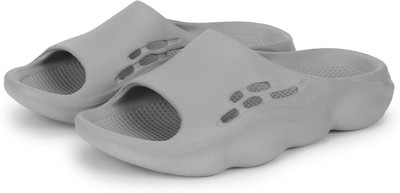 yoho Men Dolphy men soft slides slipper with mild acupressure | Comfortable, stylish | Slides(Grey , 10)