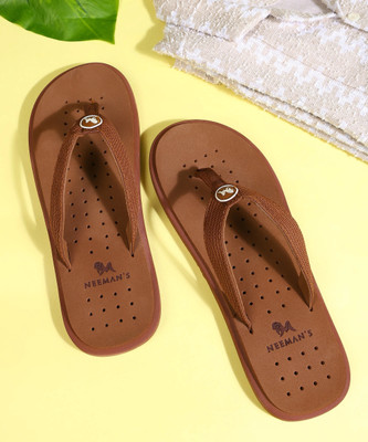 Neemans Men Flip Flops(Brown , 10)