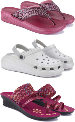 Pennen Women Flip Flops(Maroon , 8)