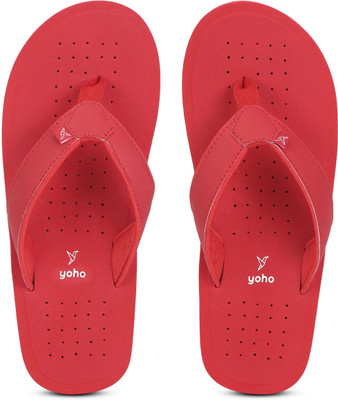 yoho Men ArchFlex Men ortho slippers with arch support |Soft Flip Flops(Red , 7)