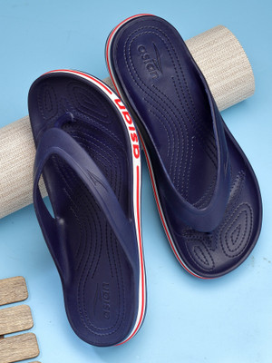 asian Men Flip Flops(Navy, Red , 9)