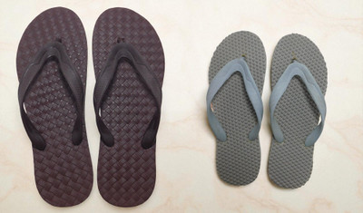 BreeZy Men Slippers(Brown, Green , 7)