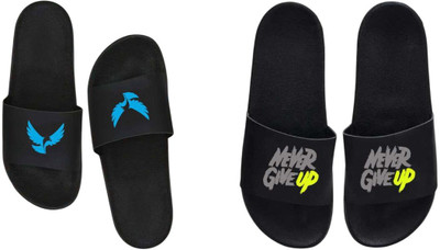 nvisan Men Slides(Blue, Grey , 6)