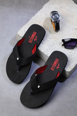 Hambler Men extra soft & stylish lightweight & Durable flip flops Trending Slippers(Black , 8)