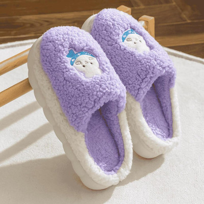 WOLVESDEN Women Flip Flops(Purple , 5)