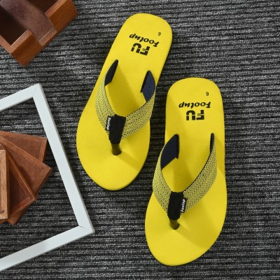 Footup Women EVA|Ultralightweight|Premium|Comfort|All Seasons|Trendy|Daily Use|Women Slides(Yellow , 5)