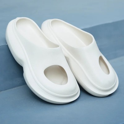 T-ROCK Men Slides(White , 9)