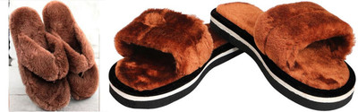rexizone Women Slides(Brown, Brown , 5)