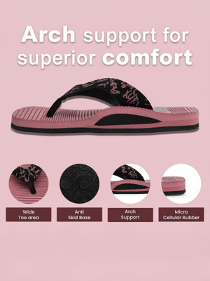 Ortho + Rest Women Women Orthopedic Doctor Soft Slipper | Pregnancy Non-Slip | Diabetic | Daily Use Slippers(Pink , 8)