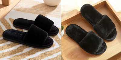 rexizone Women Slides(Grey, Black , 4)
