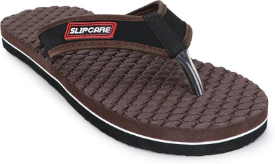 SLIPCARE Men Aqua Mens Stylish Ortho Care Slipper Orthopedic Diabetic Comfort Doctor Dr House Flip Flops(Brown , 10)