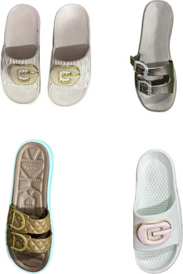 strivox Women Flip Flops(Multicolor , 8)