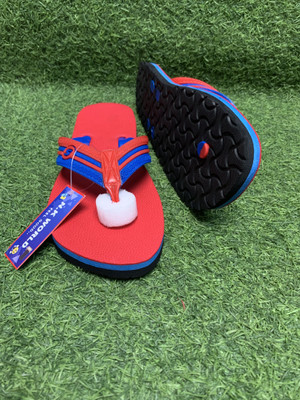 NK WORLD Men Flip Flops(Red , 9)