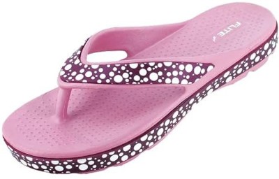 FLITE Women Flip Flops(Pink , 6)