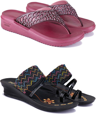 Pennen Women Slippers(Black , 7)