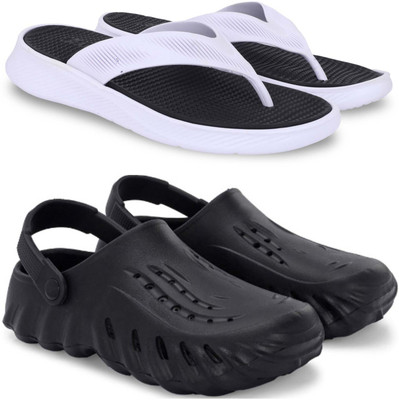 KAPYANSH Men Slippers(Black, Black , 6)