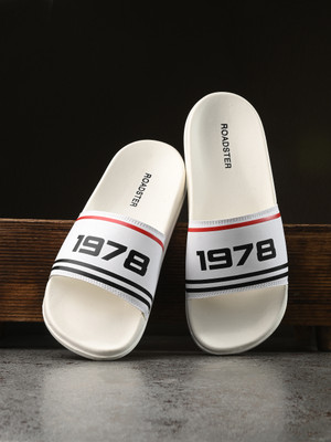 Roadster Men Slides(White , 7)