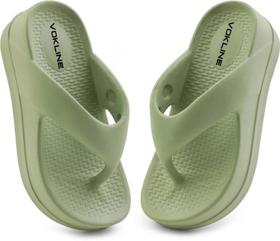 Vokline Women Doctor|Super Soft|Orthopedic|Comfortable|Lightweight|Diabetic|Washable Slippers(Green , 8)
