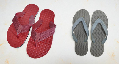 BreeZy Men Slippers(Red, Green , 10)