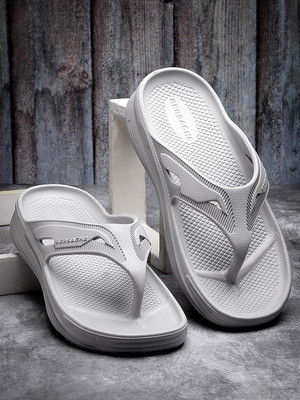 BERSACHE Men Flip Flops(White , 9)