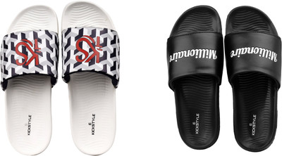 KICKSTYLE Men Slides(Multicolor , 9)