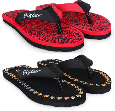 BIZLER Women Soft Ortho Slippers | Lightweight, Non-Slip & Stylish Daily Wear Slippers(Multicolor , 7)