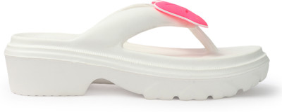 Zapatoz Women Flip Flops(White , 7)