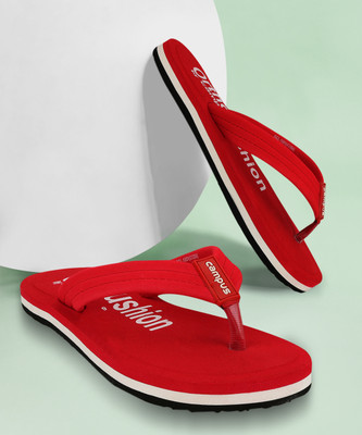 CAMPUS Women Flip Flops(Red , 7)