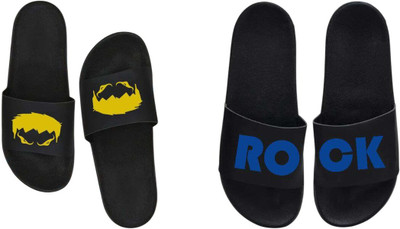 nvisan Men Slides(Yellow, Blue , 8)