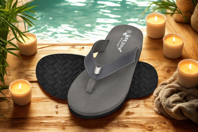 DR STTEP Women Orthopedic Slippers for Women Comfort Fit Soft Cushion Lightweight Slippers(Grey , 10)