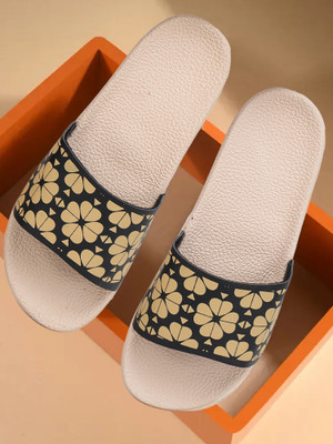 Trekzen Women Flip Flops(Beige , 8)