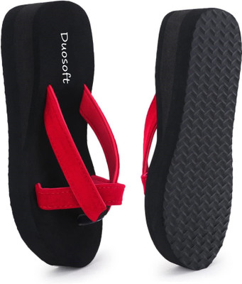 DUOSOFT Women Doctor Slipper|Super Soft|Orthopedic|Lightweight|Diabetic|Antiskid Slippers(Red , 5)
