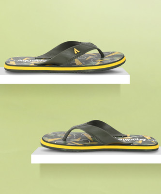 Aqualite Men Slippers(Green, Yellow , 10)