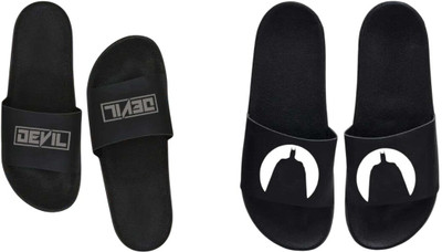 nvisan Men Slides(White, Grey , 10)