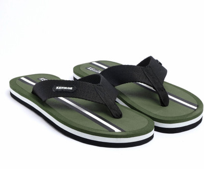 KETIKOE Men Flip Flops(Green , 8)