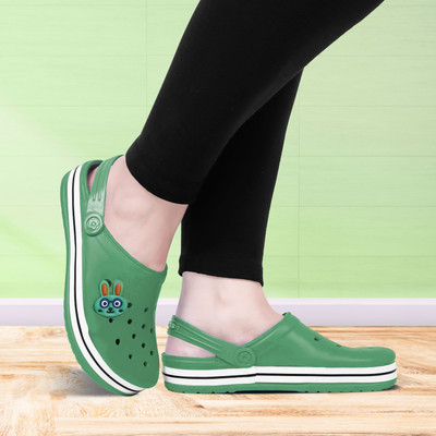 Superaj Boys & Girls Slip-on Clogs(Green , 11-12 Year)