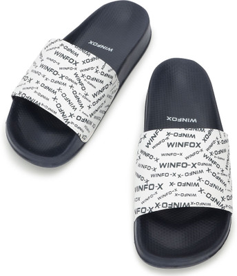 WINFOX Men Flip Flops(White , 7)