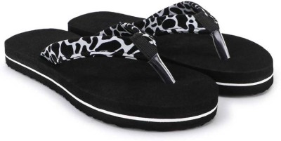 ASHUMAN Women Slippers(Black , 8)