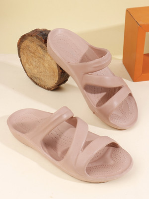 Clogsy Women Flip Flops(Pink , 7)