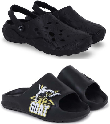 Kapani Fashion Men Clogs(Black, Black , 8)