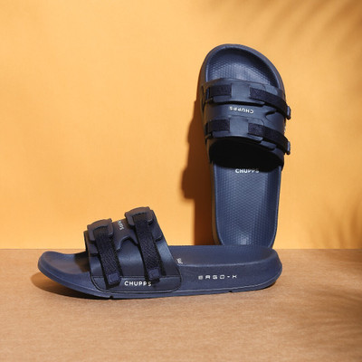 Chupps Men Element Navy Comfortable Foam Flip Flop & Slider Slides(Navy , 9)