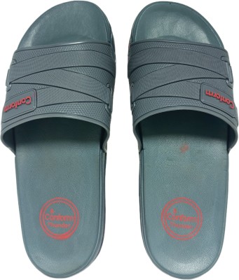 MilanFit Men Slides(Grey , 6)