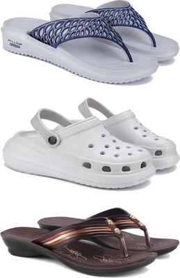 WINGSCRAFT Women Flip Flops(Grey, Maroon , 7)