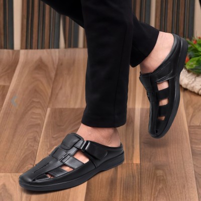 Freesia Men Sandals(Black , 9)