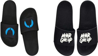 nvisan Men Slides(Blue, White, Black , 8)