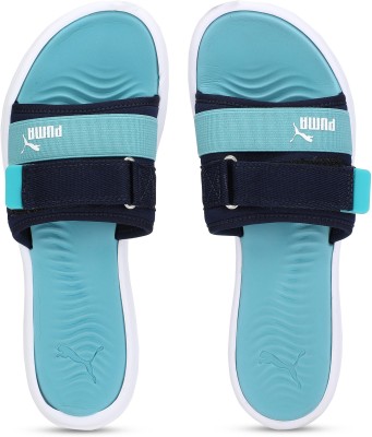 PUMA Women Twin Slide Women Slides(Blue , 4)