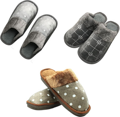 Mahi Enterprises Men Flip Flops(Grey, Grey, Brown , 10)