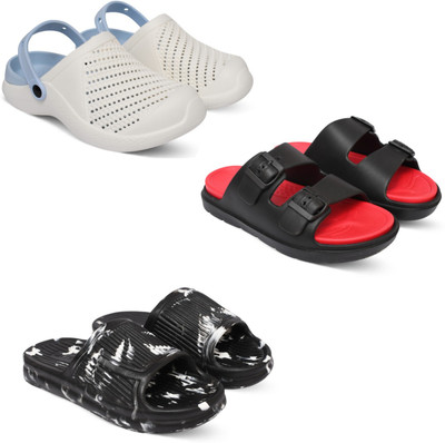 Acorn Men Slides(Blue, Red, Black , 7)
